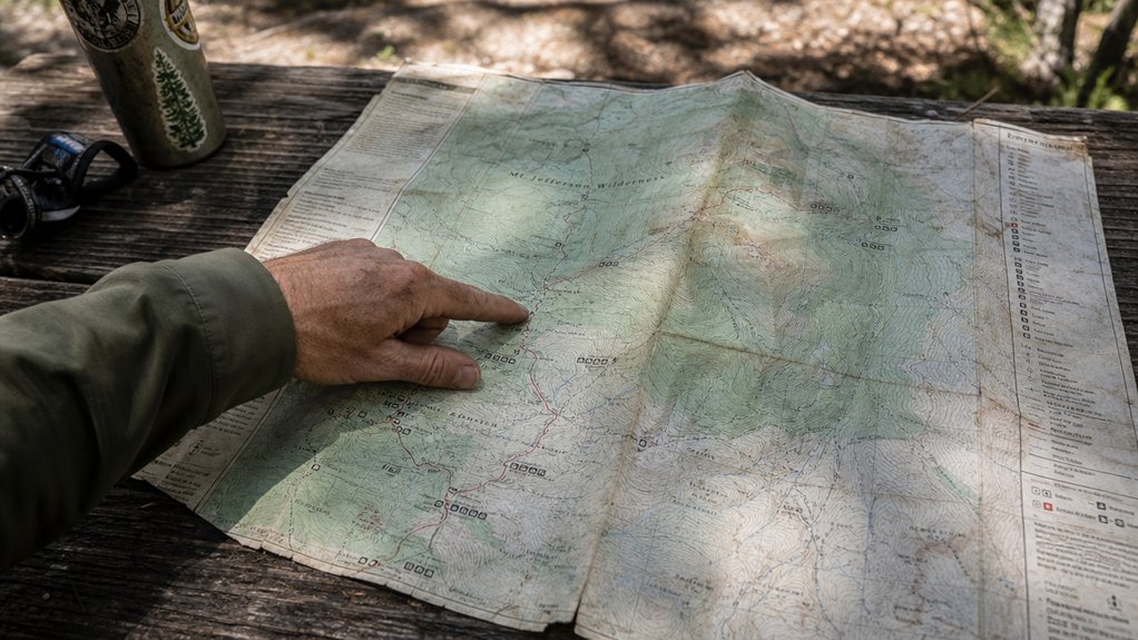 hiking trail map symbols