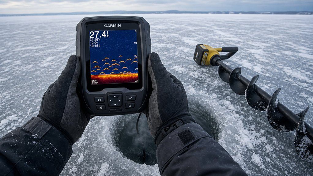 ice fishing for walleye