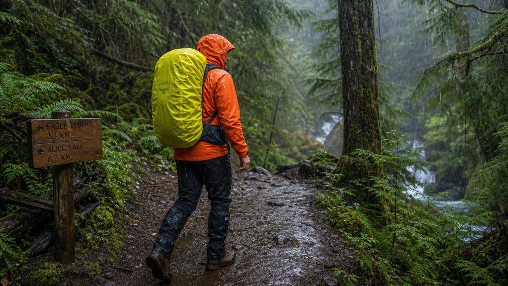 layered waterproof hiking essentials